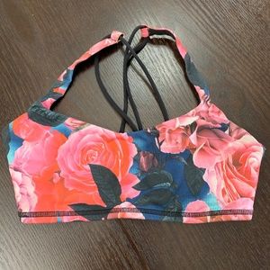 Lululemon floral print sports bra